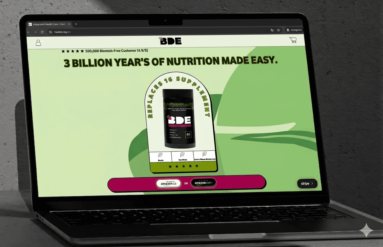 BDE GUMMY: Landing Page Transformation for Growth & Conversions